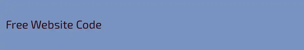 Free Website Code